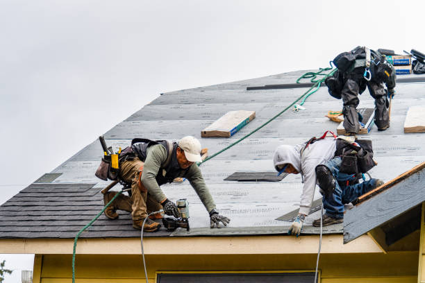 Professional Gutter Installation technician working in Parkhill, PA